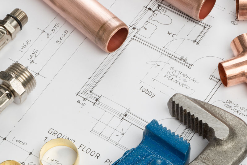 Triangle Contractors design and install commercial plumbing.